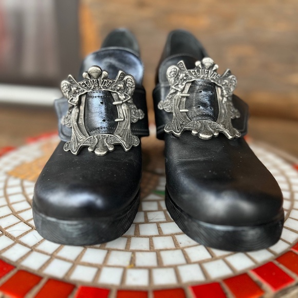 John Fluevog Shoes - John Fluevog MISSION ENGLE Blue Metallic W6